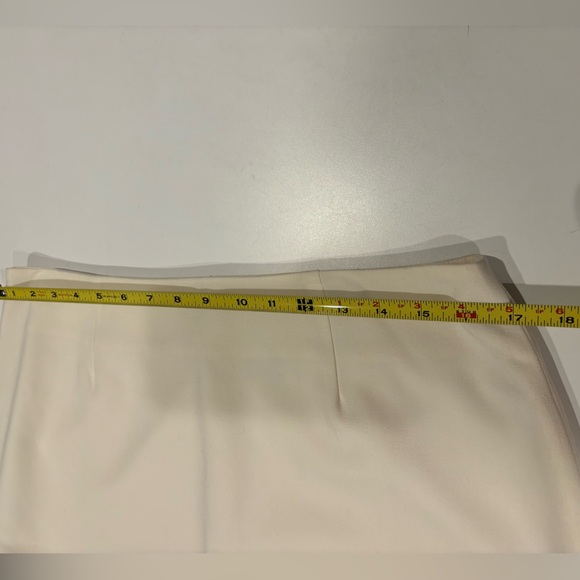 Winter white skirt with pleated accent length above knee on most petite new - Picture 5 of 9